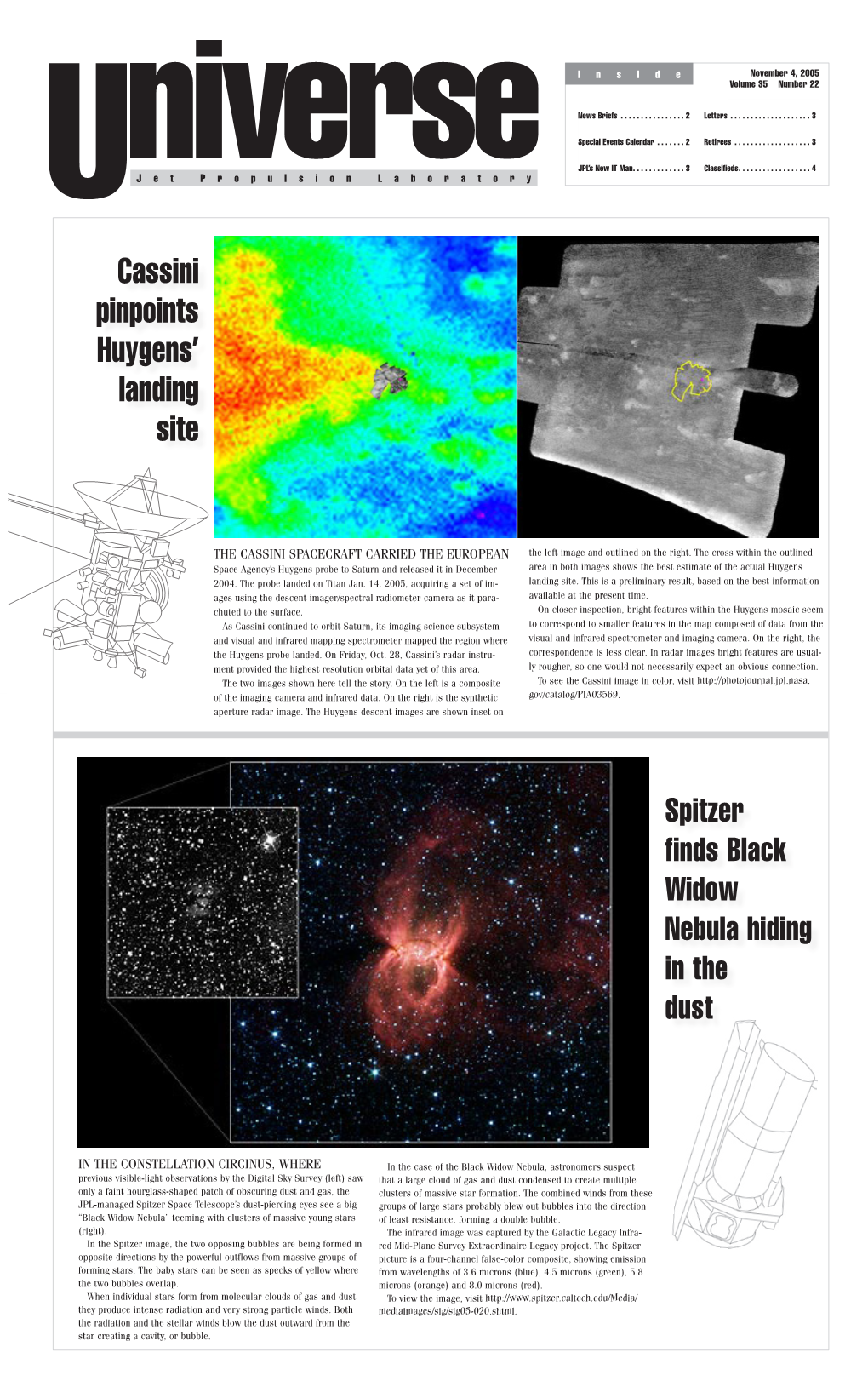 Cassini Pinpoints Huygens' Landing Site