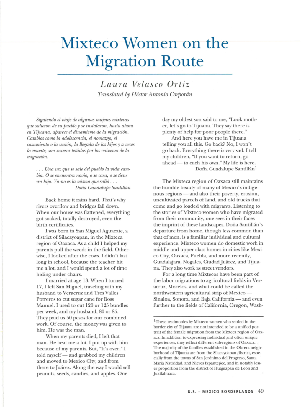 Migration Route