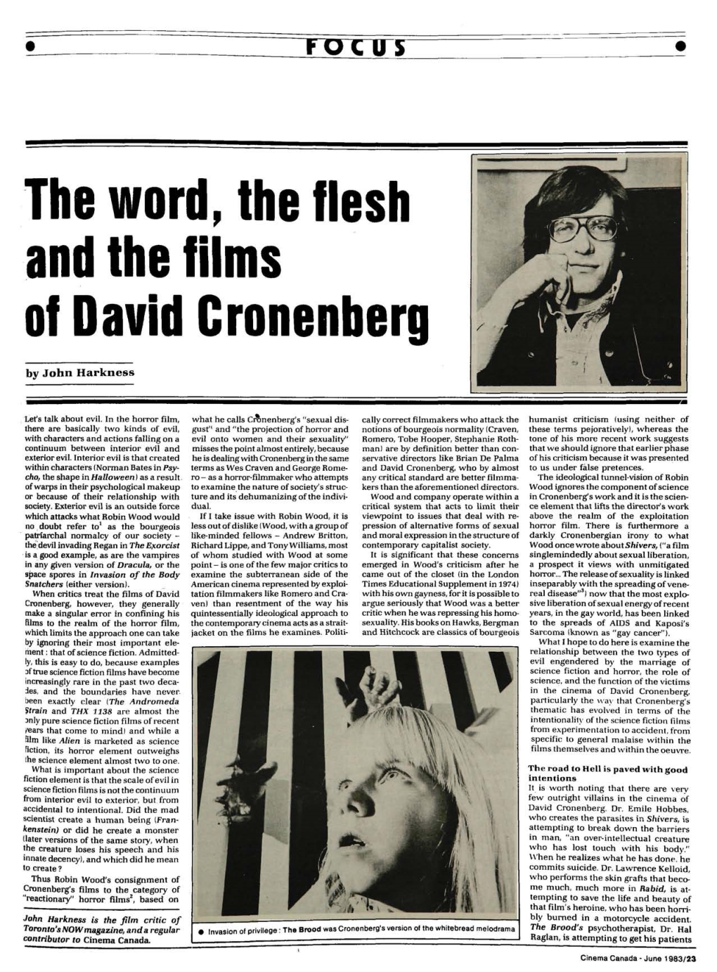 The Word, the Flesh and the Films of David Cronenberg