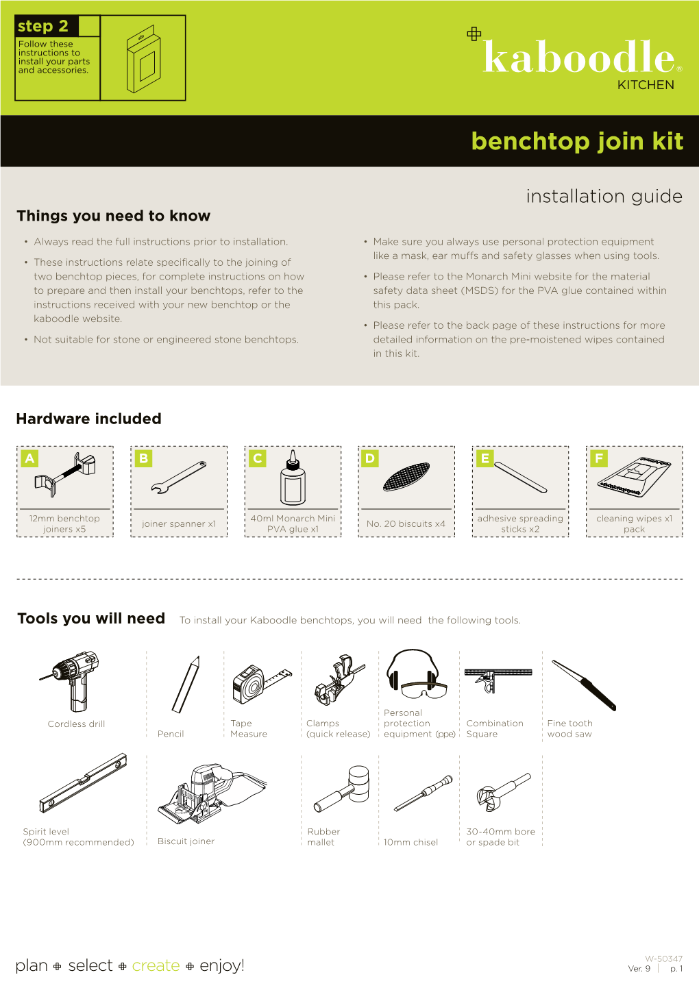 Benchtop Join Kit