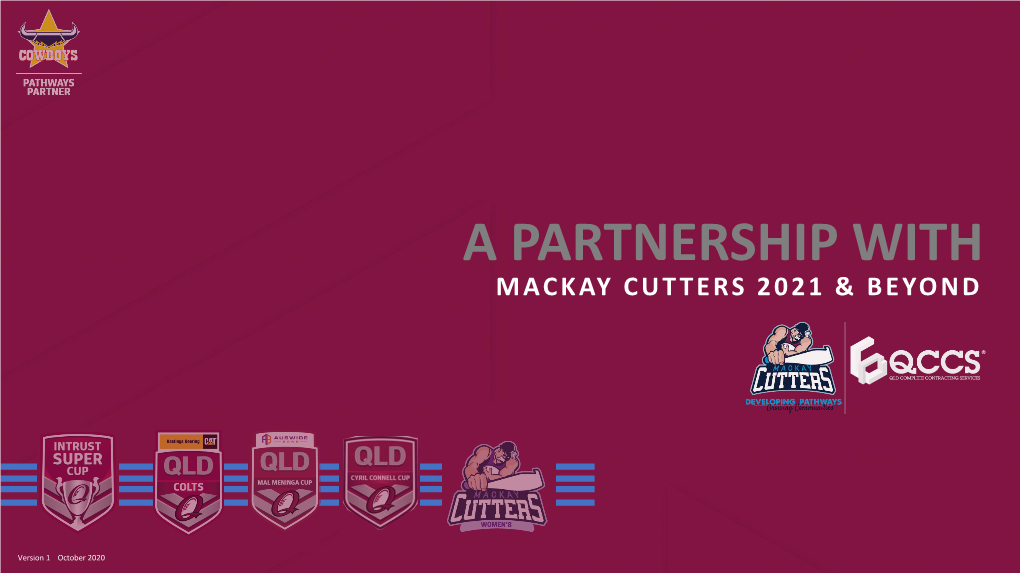 A Partnership with Mackay Cutters 2021 & Beyond