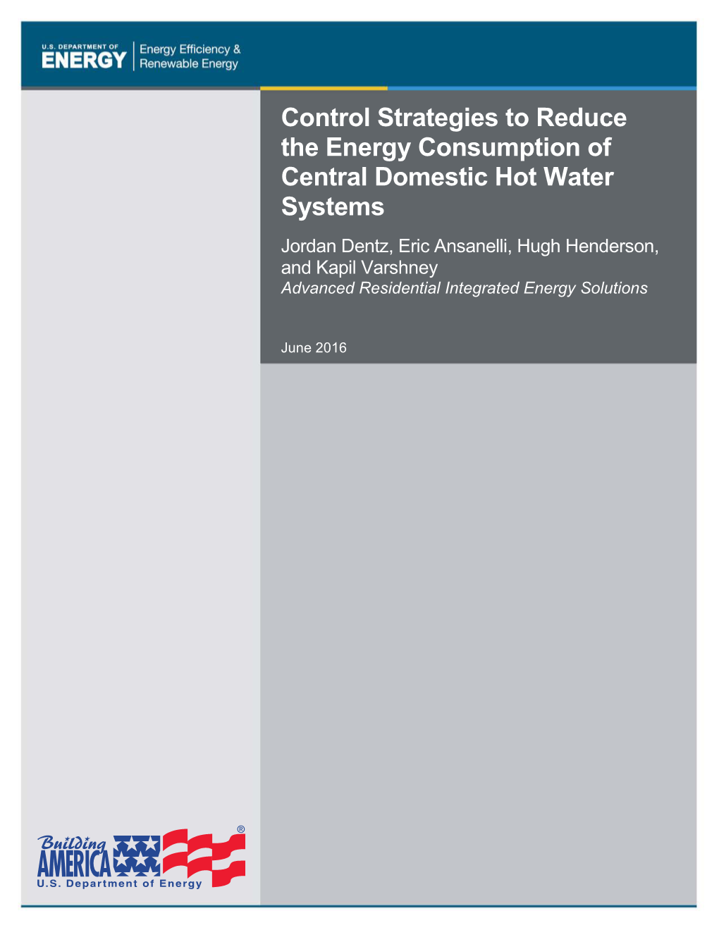 Control Strategies to Reduce the Energy Consumption of Central