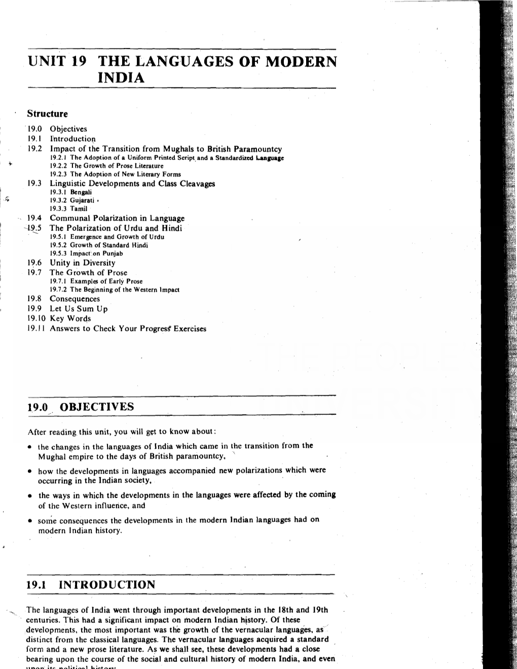 Unit 19 the Languages of Modern India