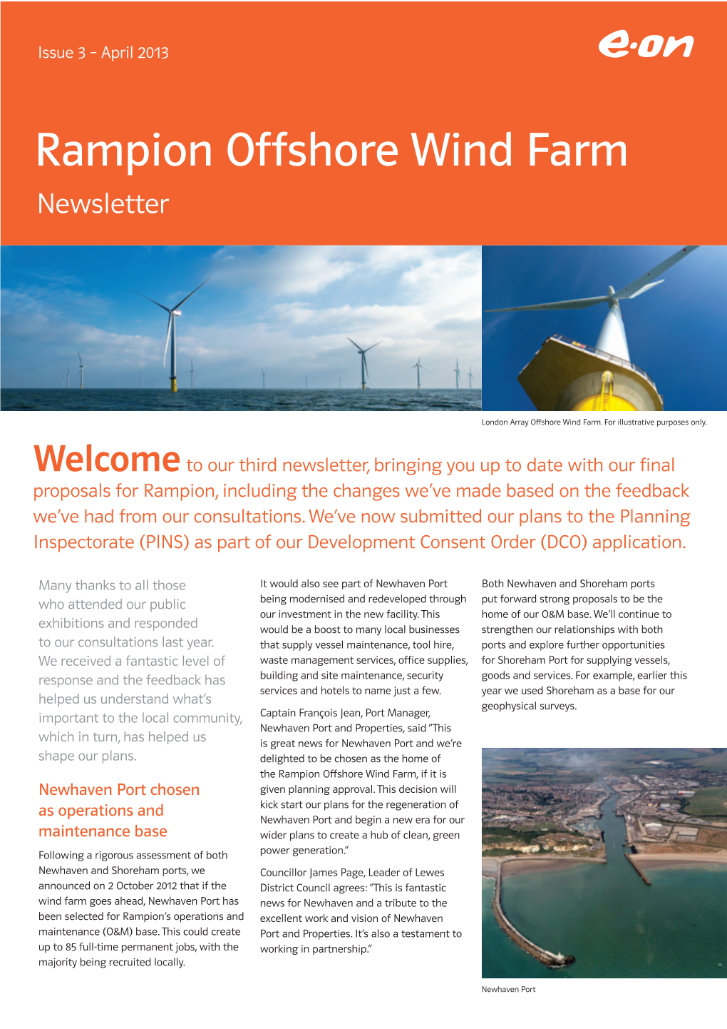 Rampion Offshore Wind Farm Newsletter