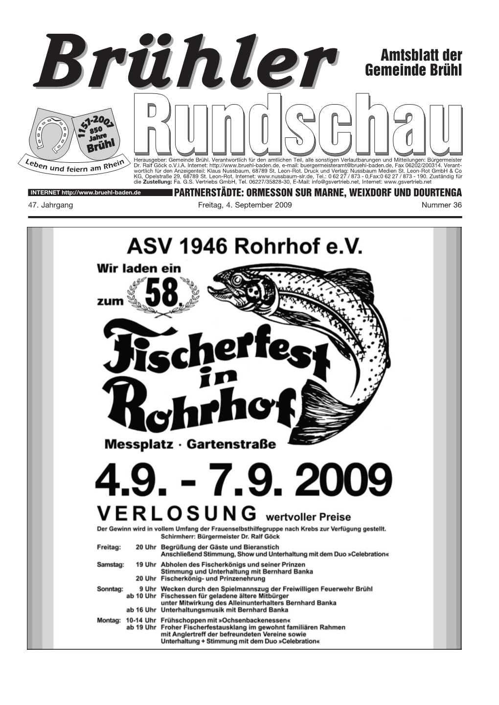 Brühler Amtsblatt Der Gemeinde Brühl