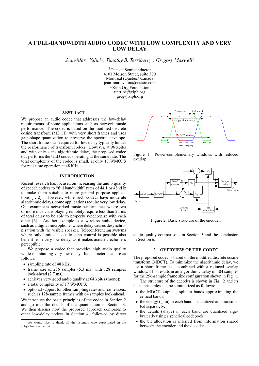 A Full-Bandwidth Audio Codec with Low Complexity and Very Low Delay