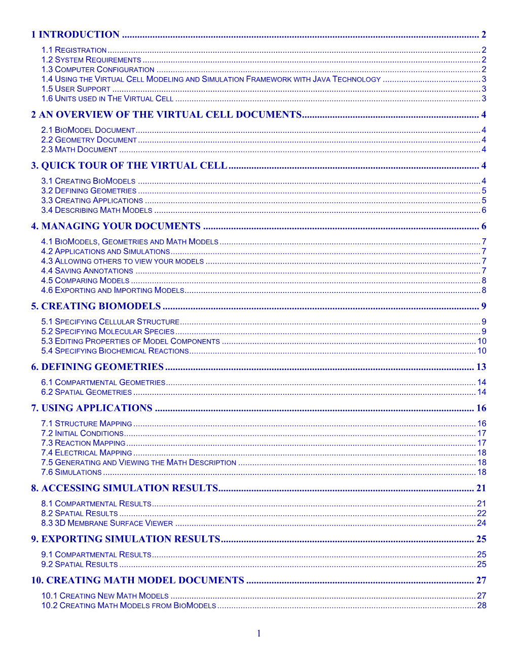 Virtual Cell User Guide