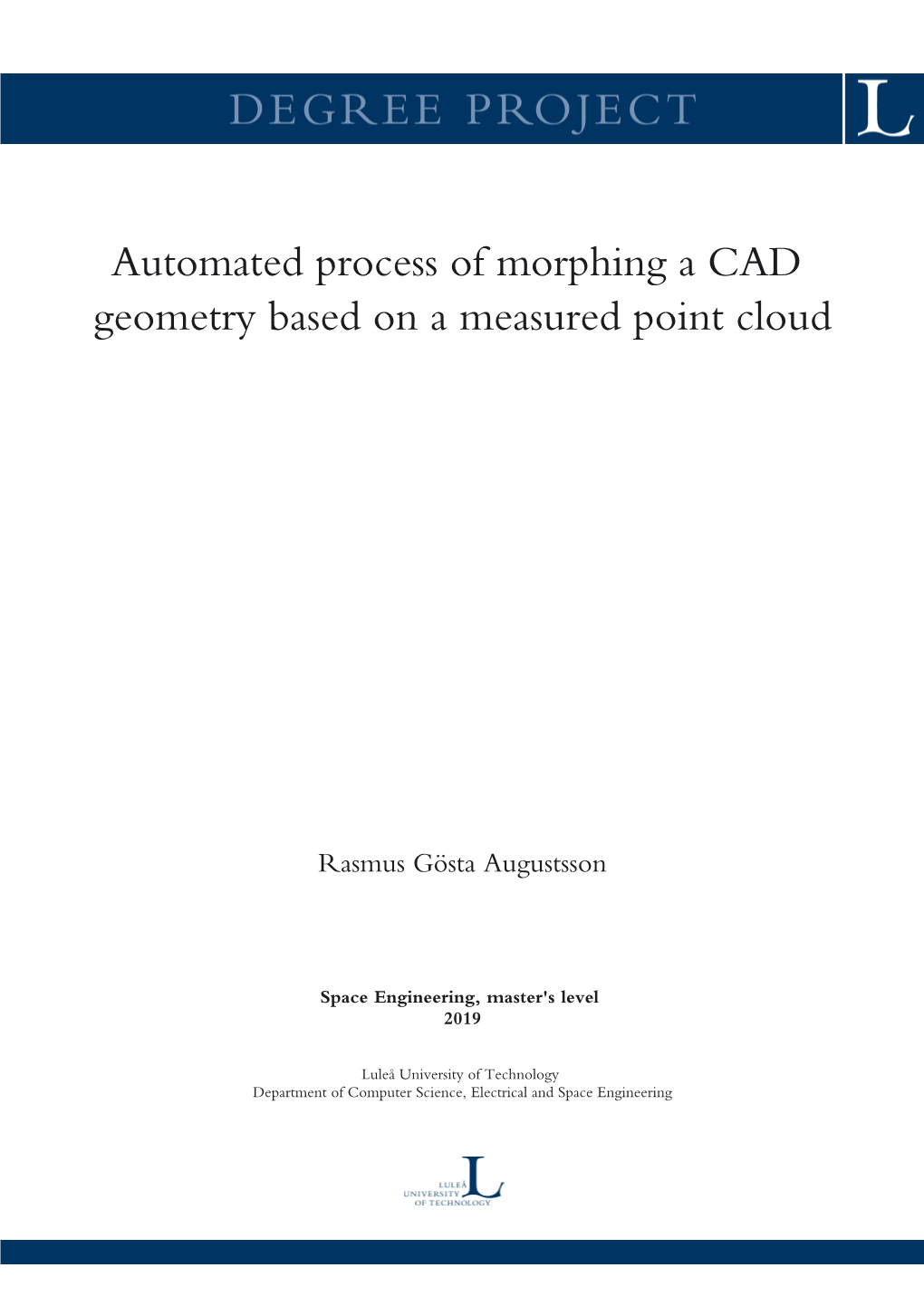Automated Process of Morphing a CAD Geometry Based on a Measured Point Cloud