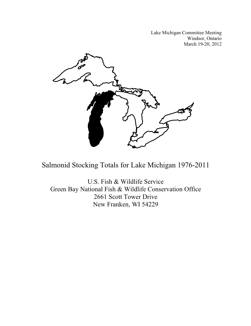 Lake Michigan Stocking Report 2011