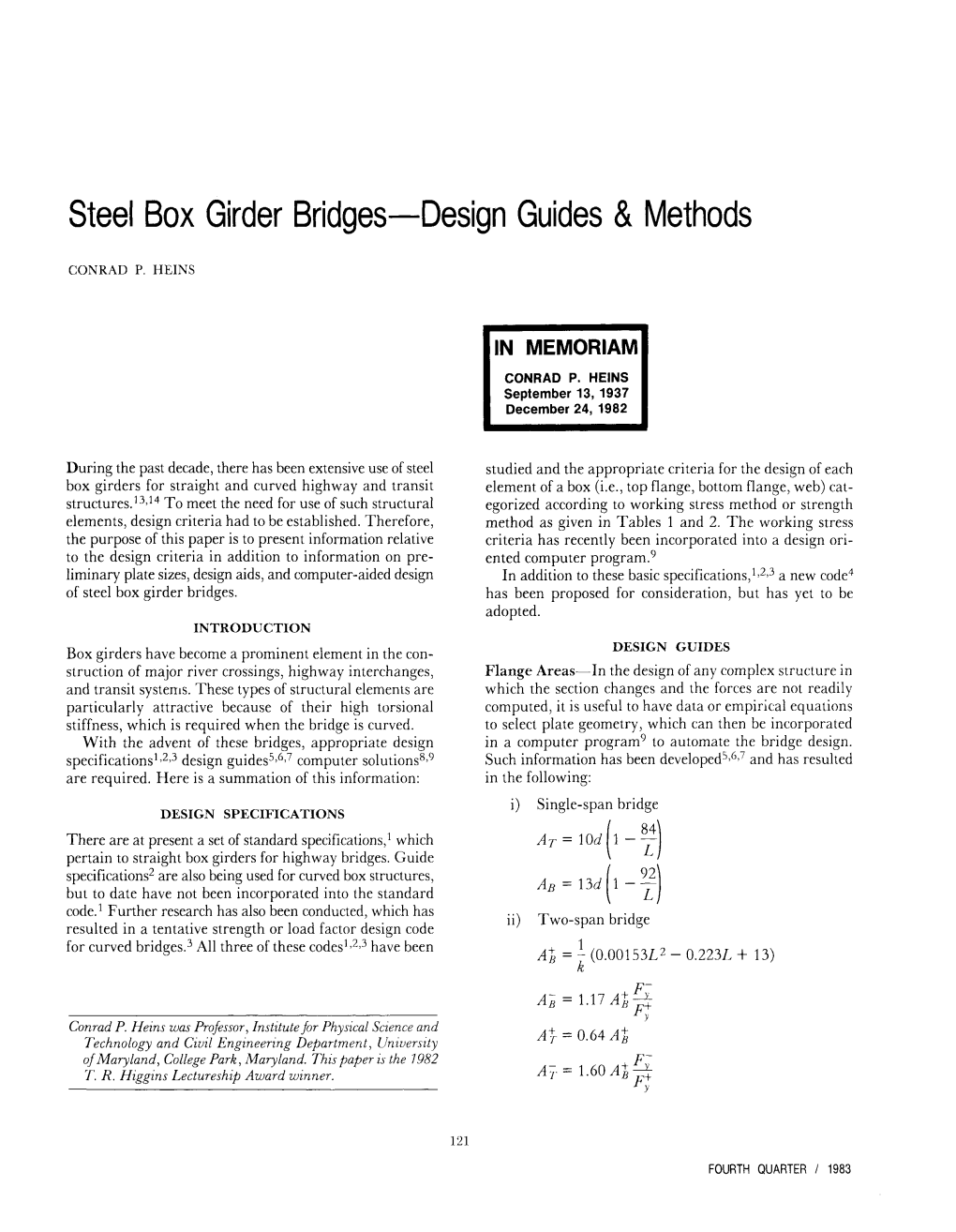 Steel Box Girder Bridges-Design Guides and Methods