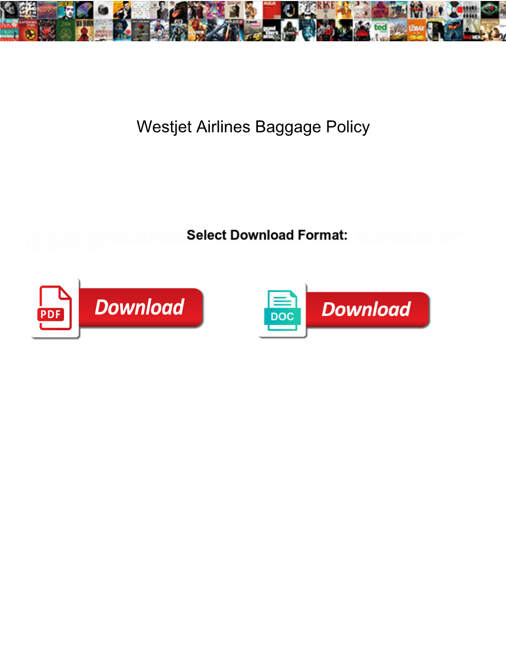 Westjet Airlines Baggage Policy