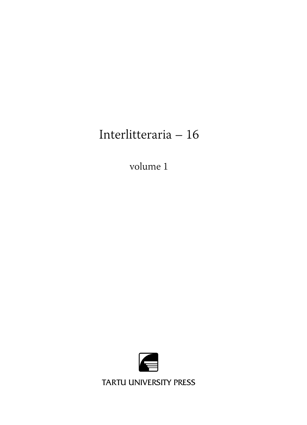Interlitteraria – 16