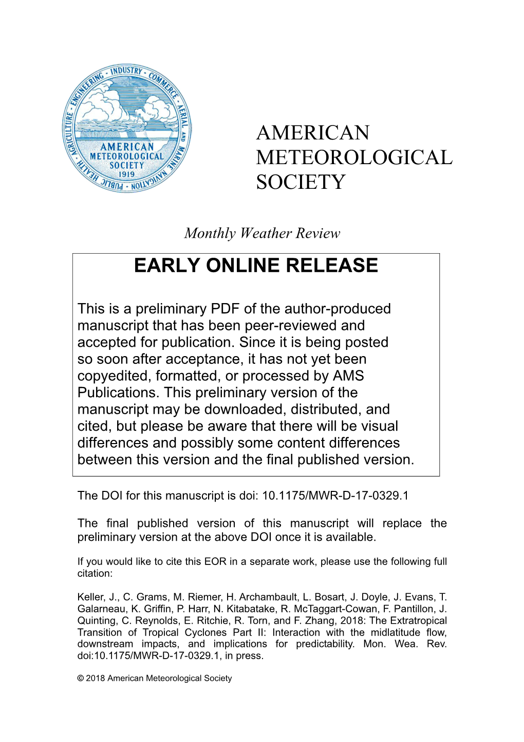 American Meteorological Society Manuscript (Non-Latex) Click Here to Access/Download;Manuscript (Non-Latex);ET Review II - Revision 2- for Submission.Docx
