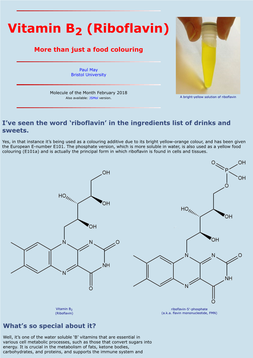 Vitamin B2 (Riboflavin)