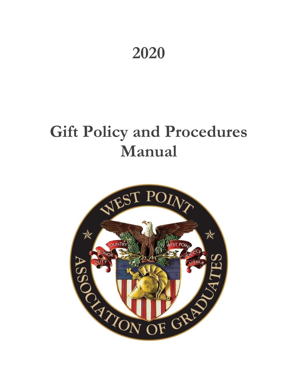 2020 Gift Policy and Procedures Manual