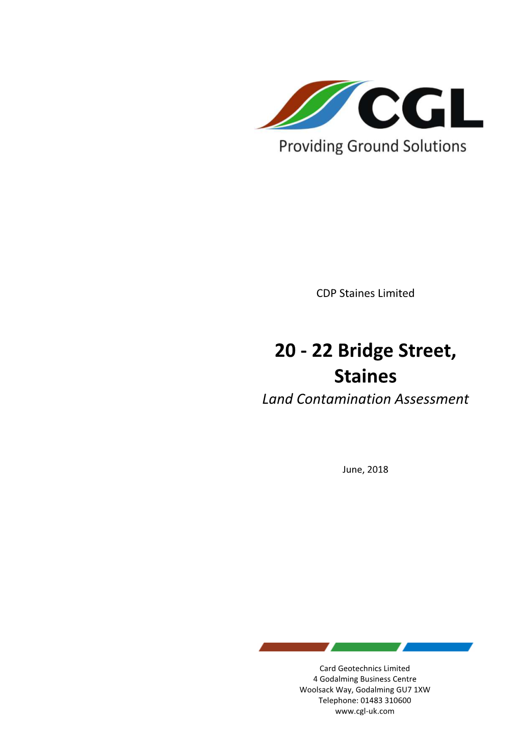 20 - 22 Bridge Street, Staines Land Contamination Assessment