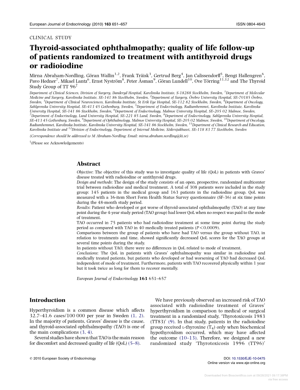 Thyroid-Associated Ophthalmopathy