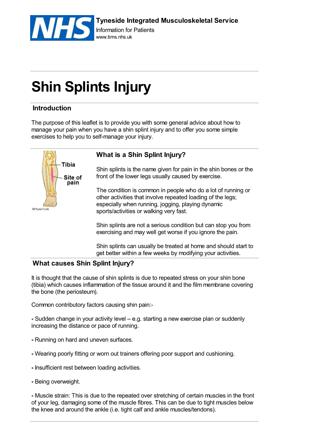 Shin Splints Injury
