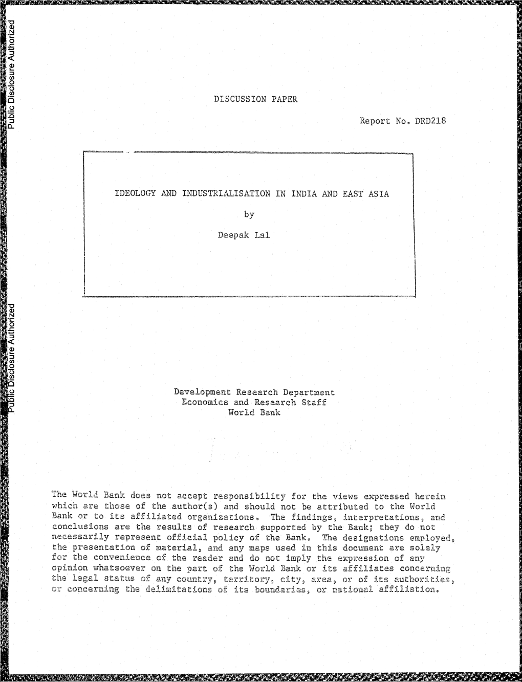 World Bank Document