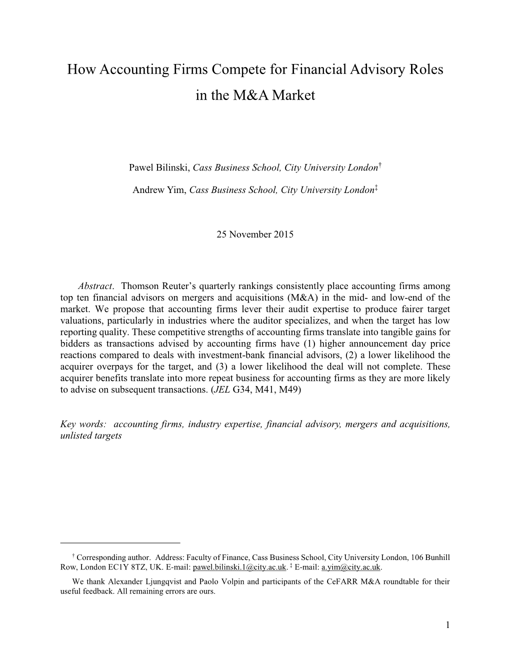 How Accounting Firms Compete for Financial Advisory Roles in the M&A Market