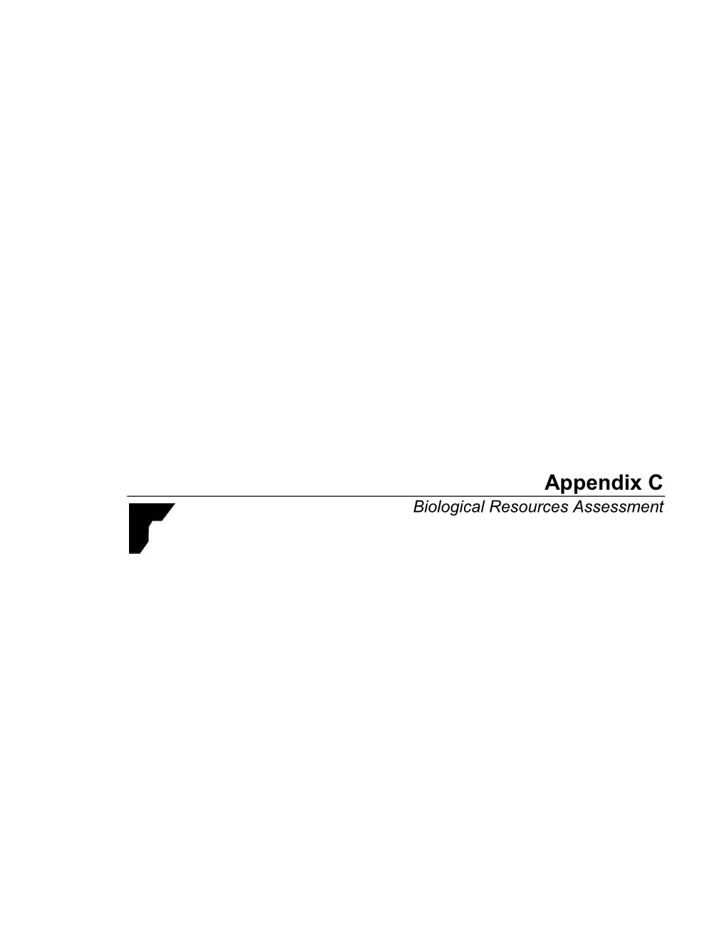 Appendix C Biological Resources Assessment