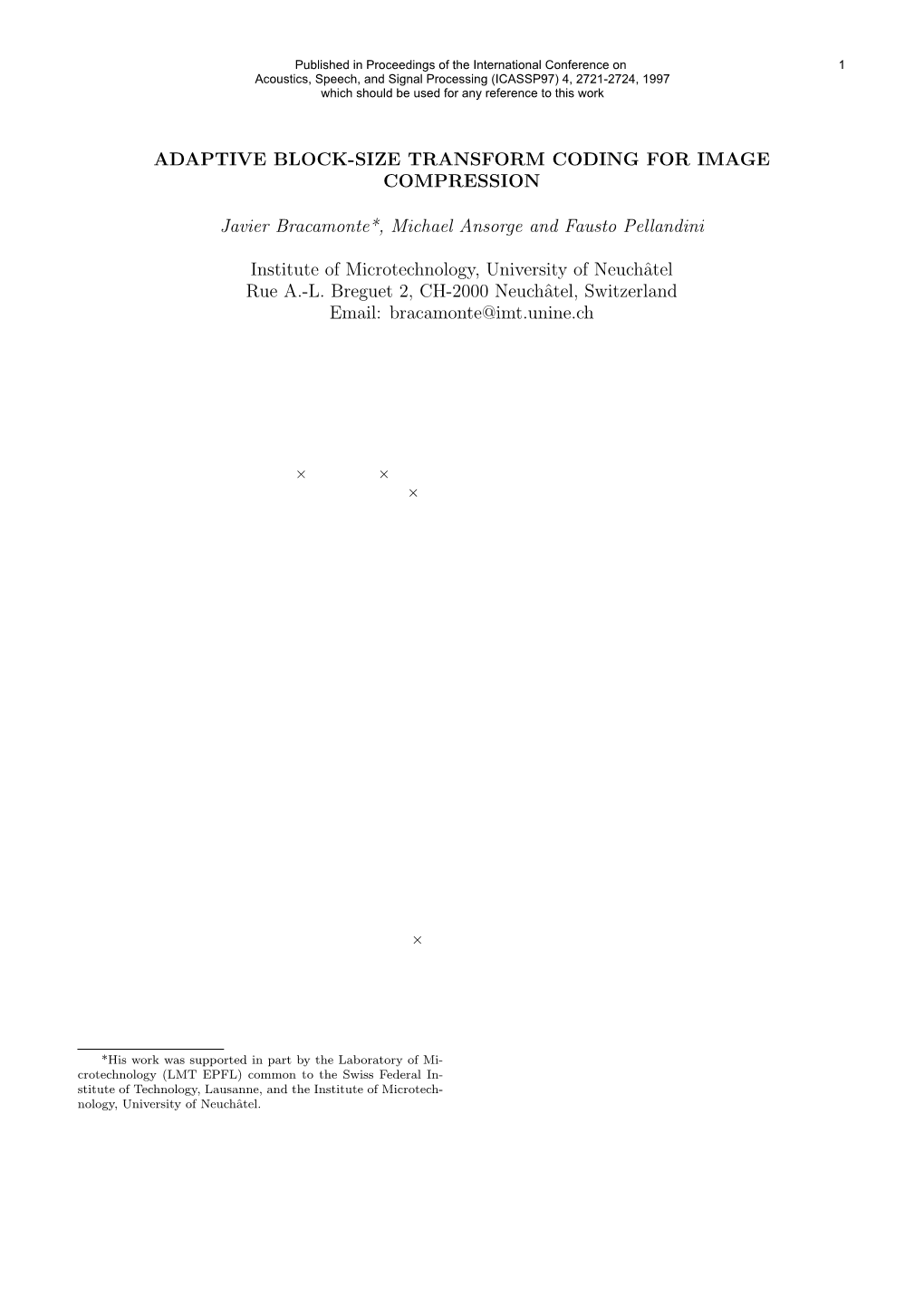 Adaptive Block-Size Transform Coding for Image Compression