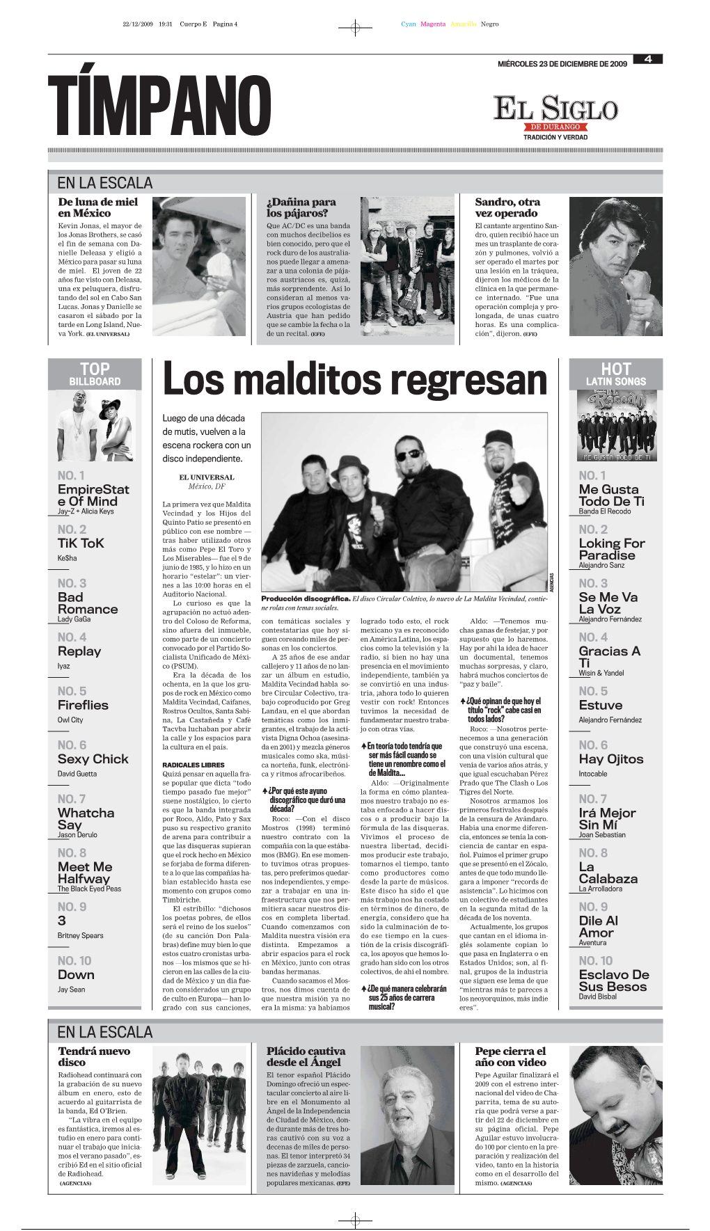 Los Malditos Regresan LATIN SONGS