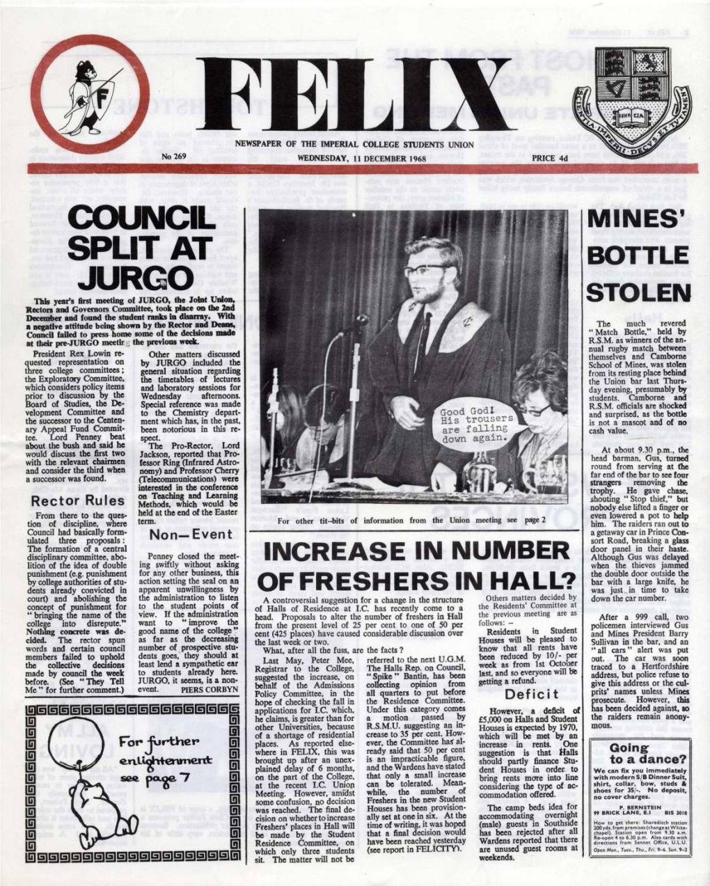 Felix Issue 254, 1968