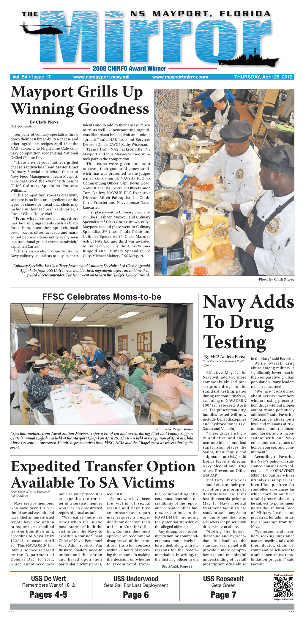Navy Adds to Drug Testing