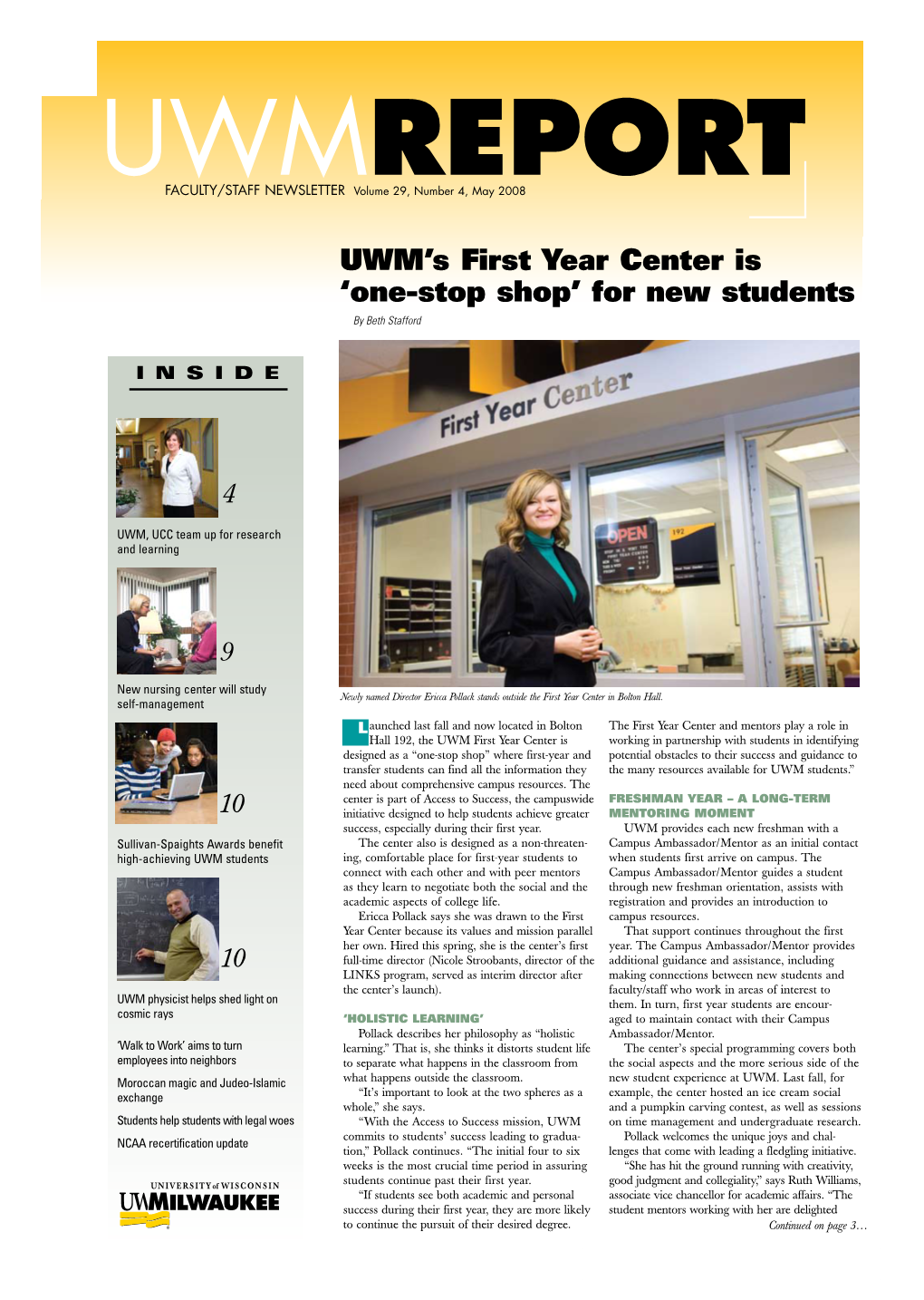 UWM's First Year Center Is