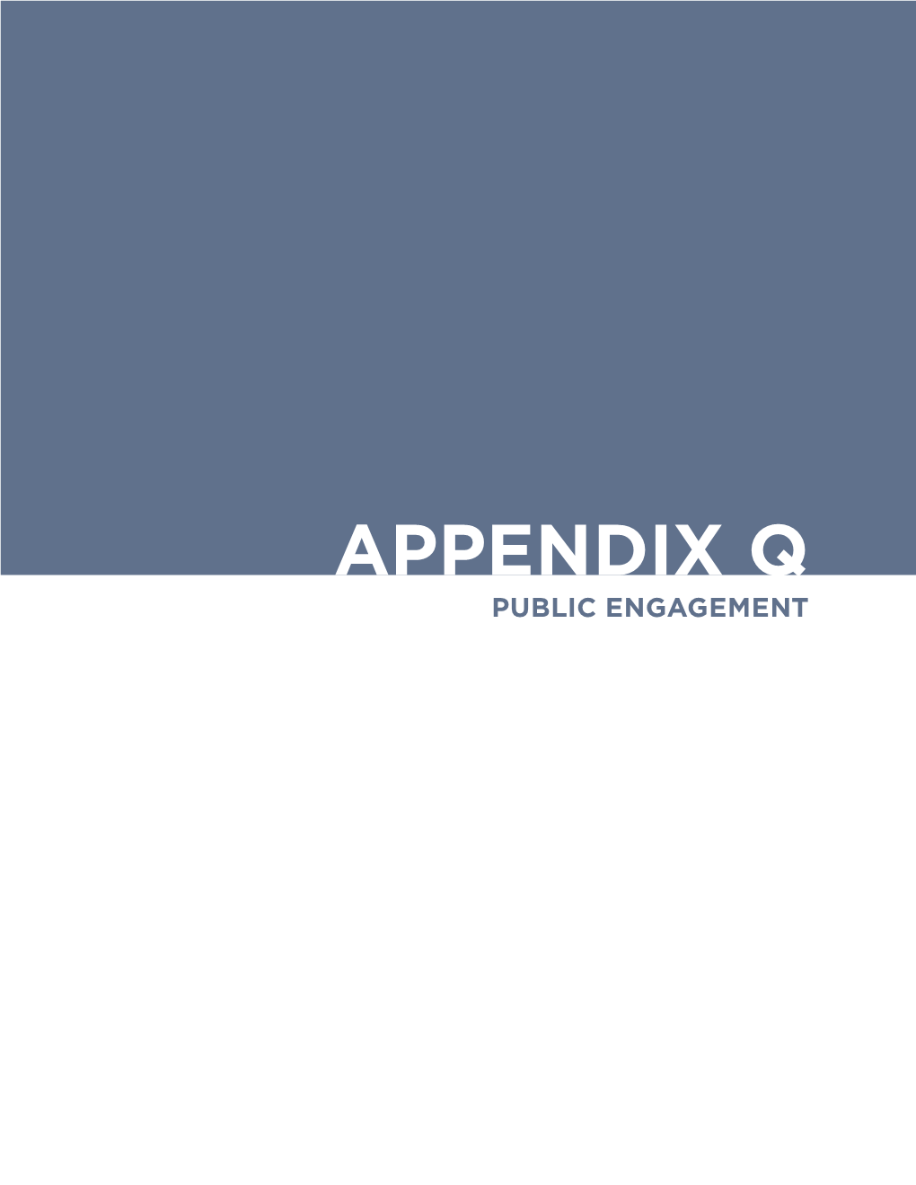 Appendix Q Public Engagement