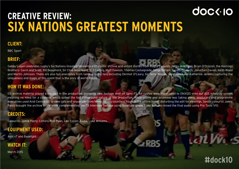 Six Nations Greatest Moments