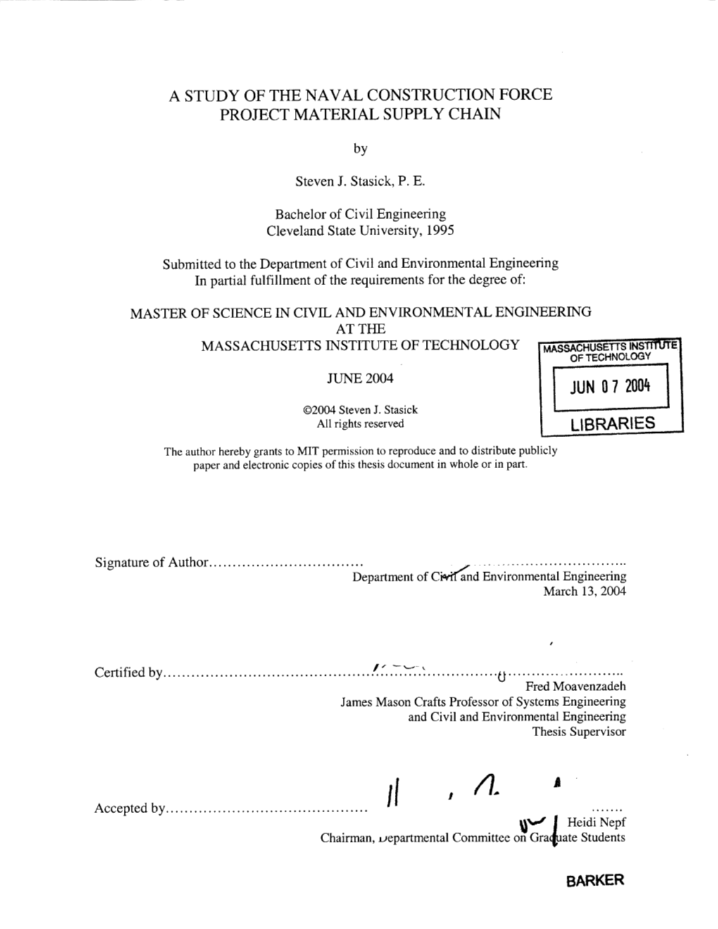 A Study of the Naval Construction Force Project Material Supply Chain