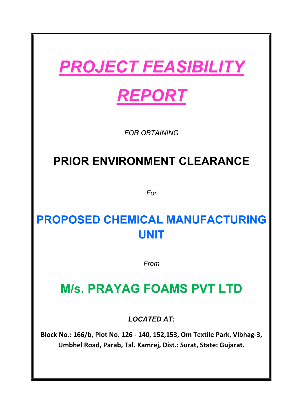 Project Feasibility Report