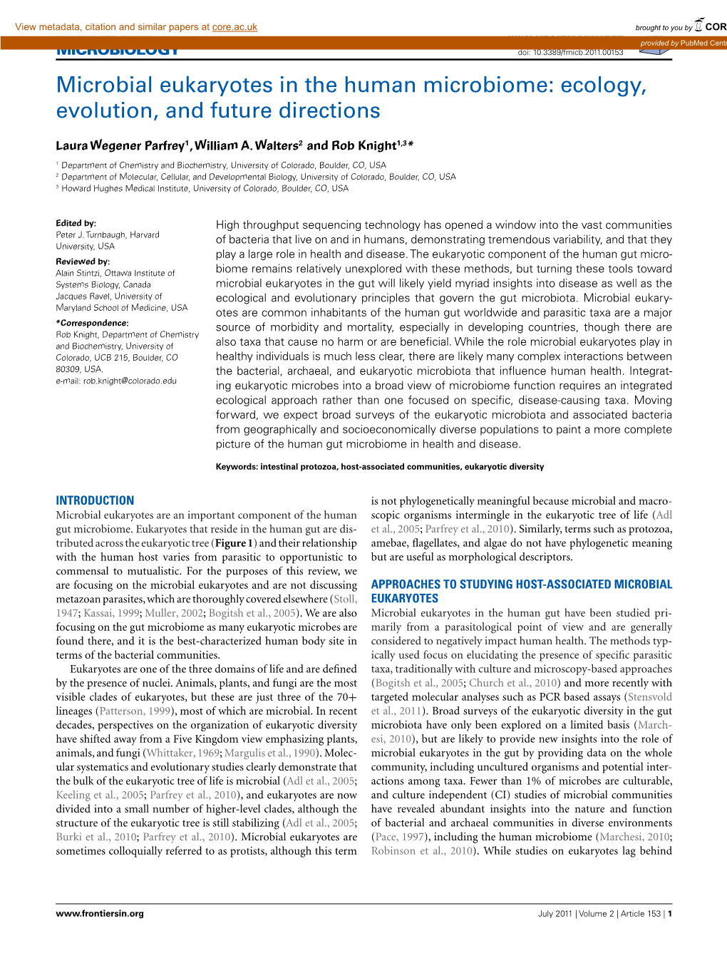 Microbial Eukaryotes in the Human Microbiome: Ecology, Evolution, and Future Directions