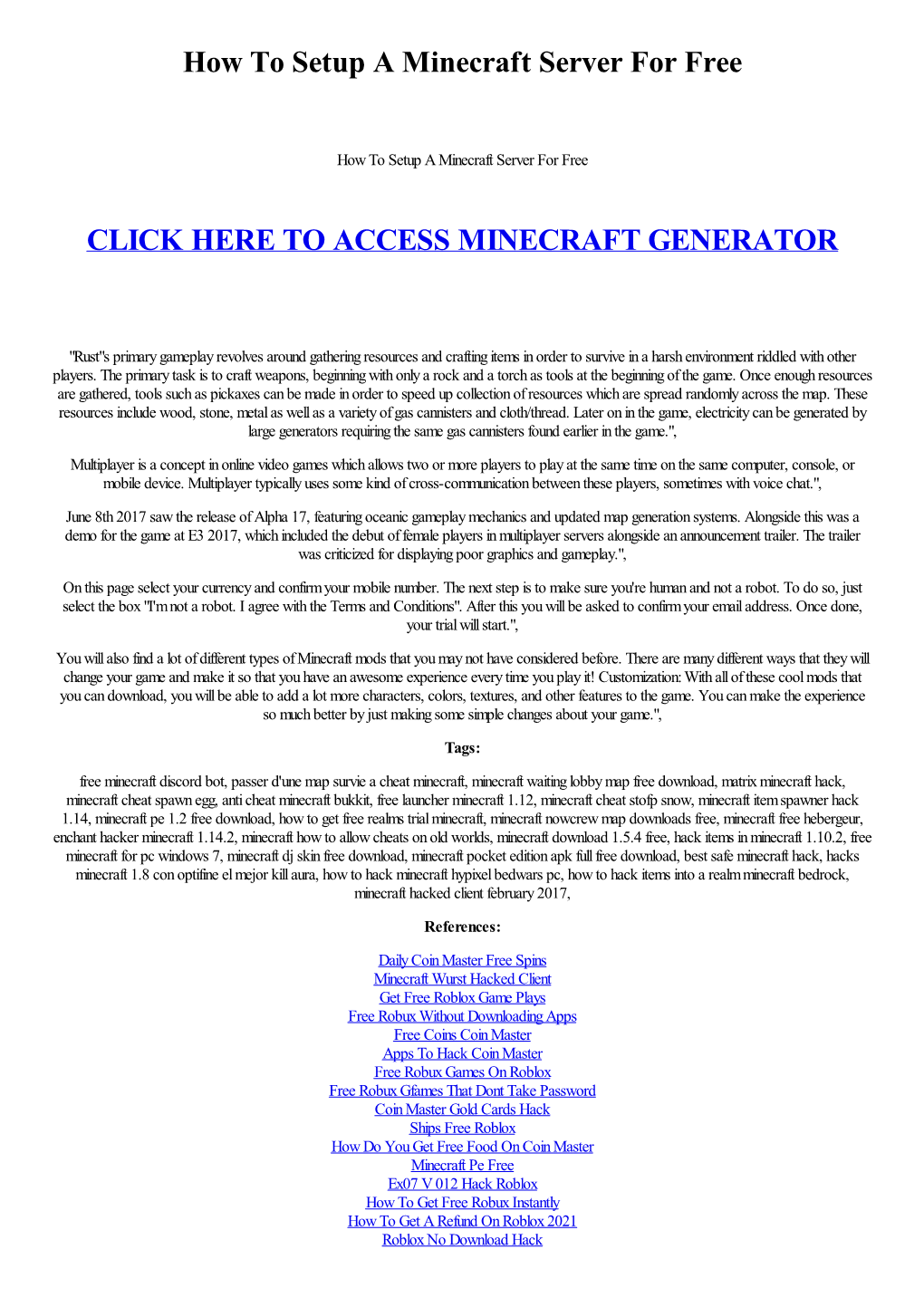 How to Setup a Minecraft Server for Free