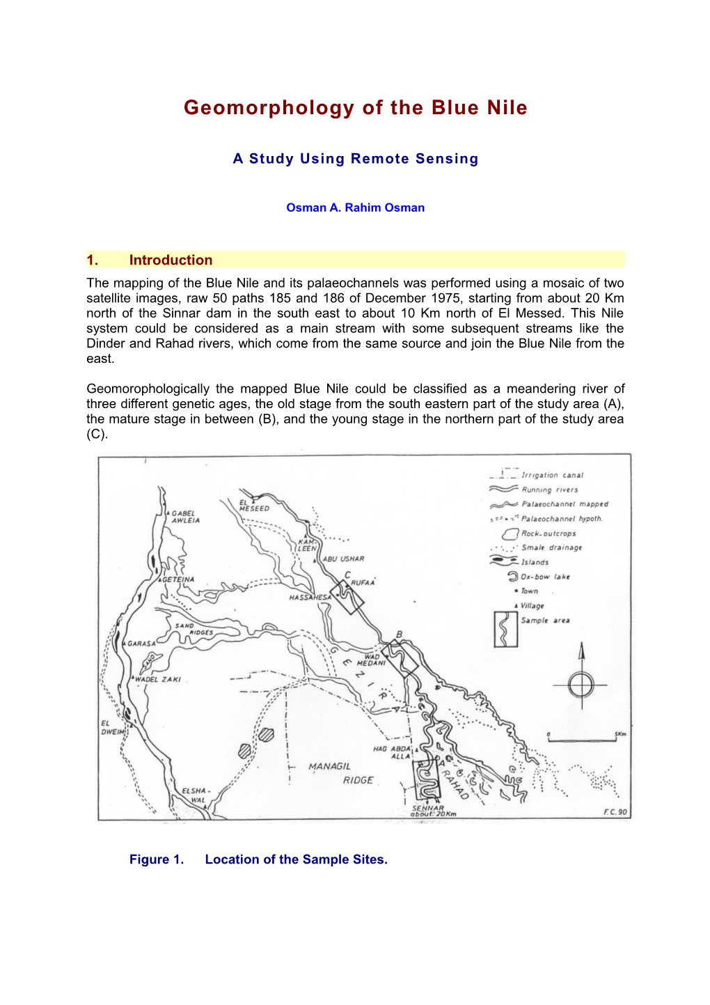 Geomorphology of the Blue Nile by Remote Sensing