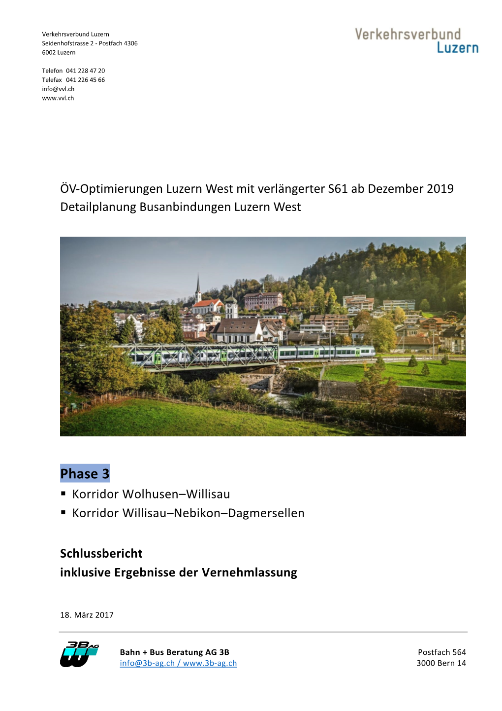 Öv-Optimierungen Luzern West Mit Verlängerter S61, Phase 3