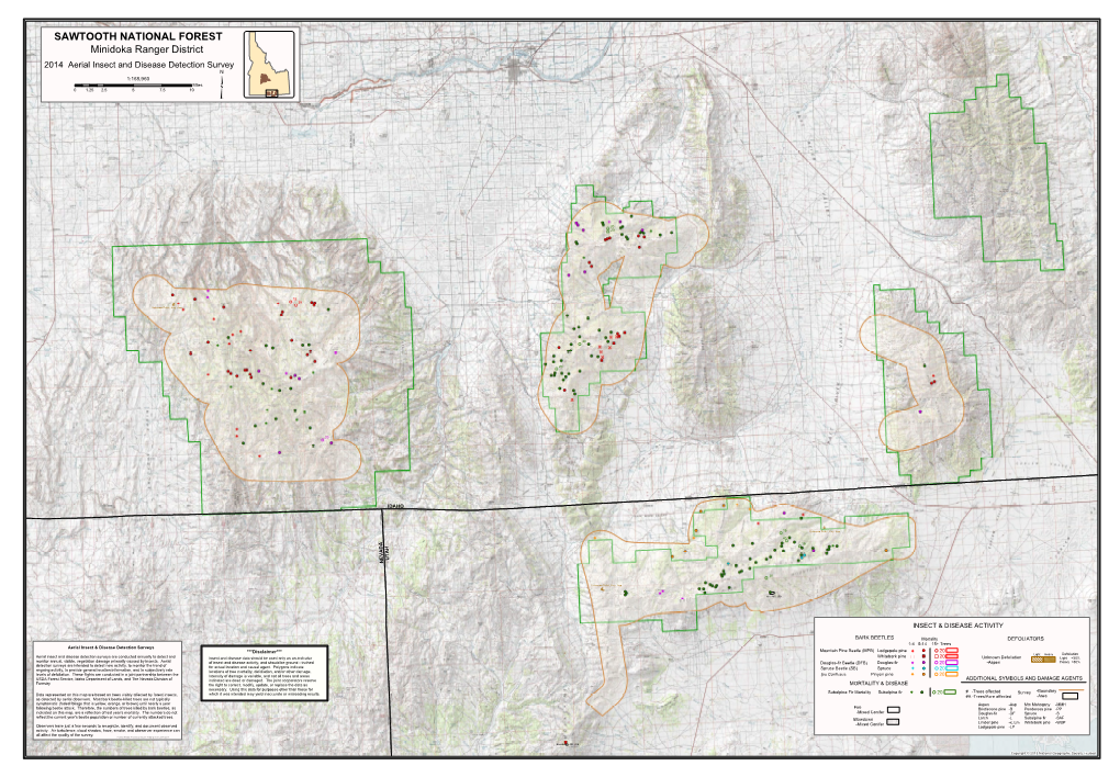 SAWTOOTH NATIONAL FOREST Minidoka Ranger District 2014 Aerial Insect and Disease Detection Survey
