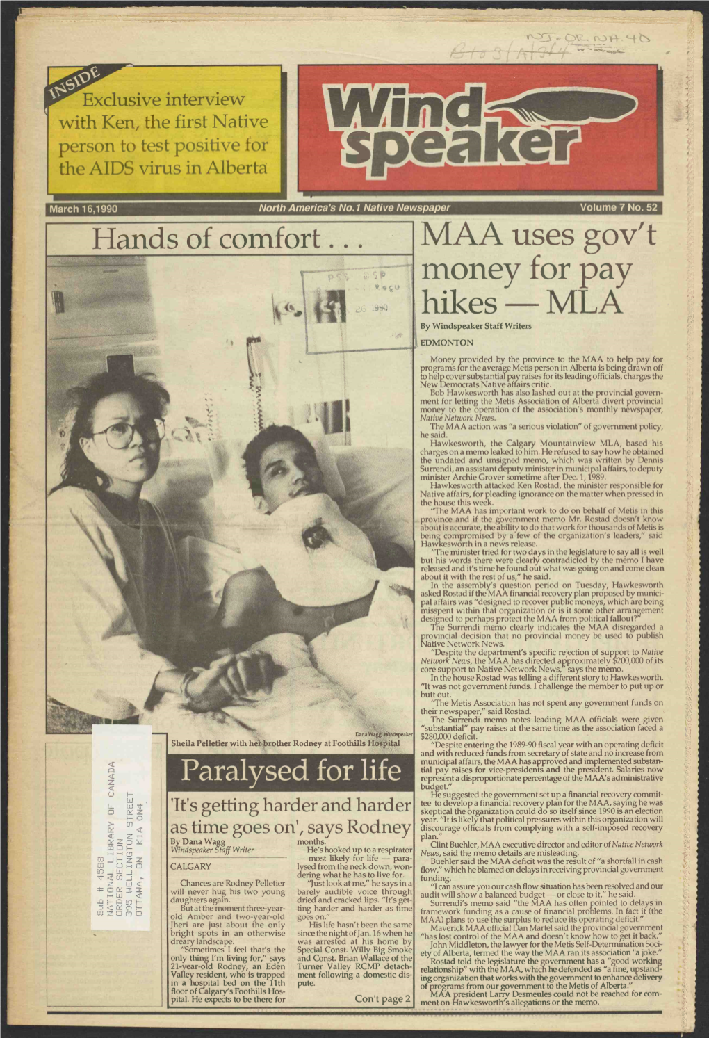 Windspeaker March 16, 1990