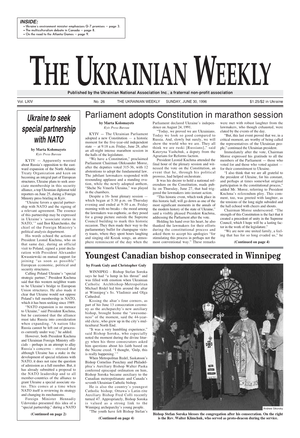 The Ukrainian Weekly 1996, No.26