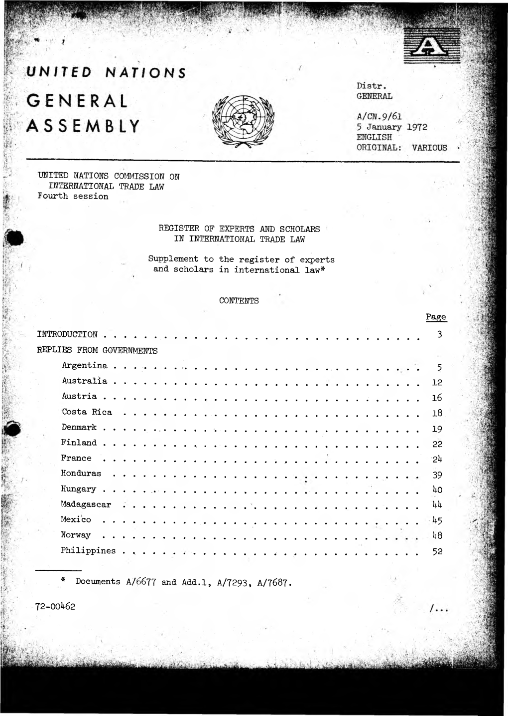 UNITED NATIONS COMMISSION on INTERNATIONAL TRADE LAW Fourth Session