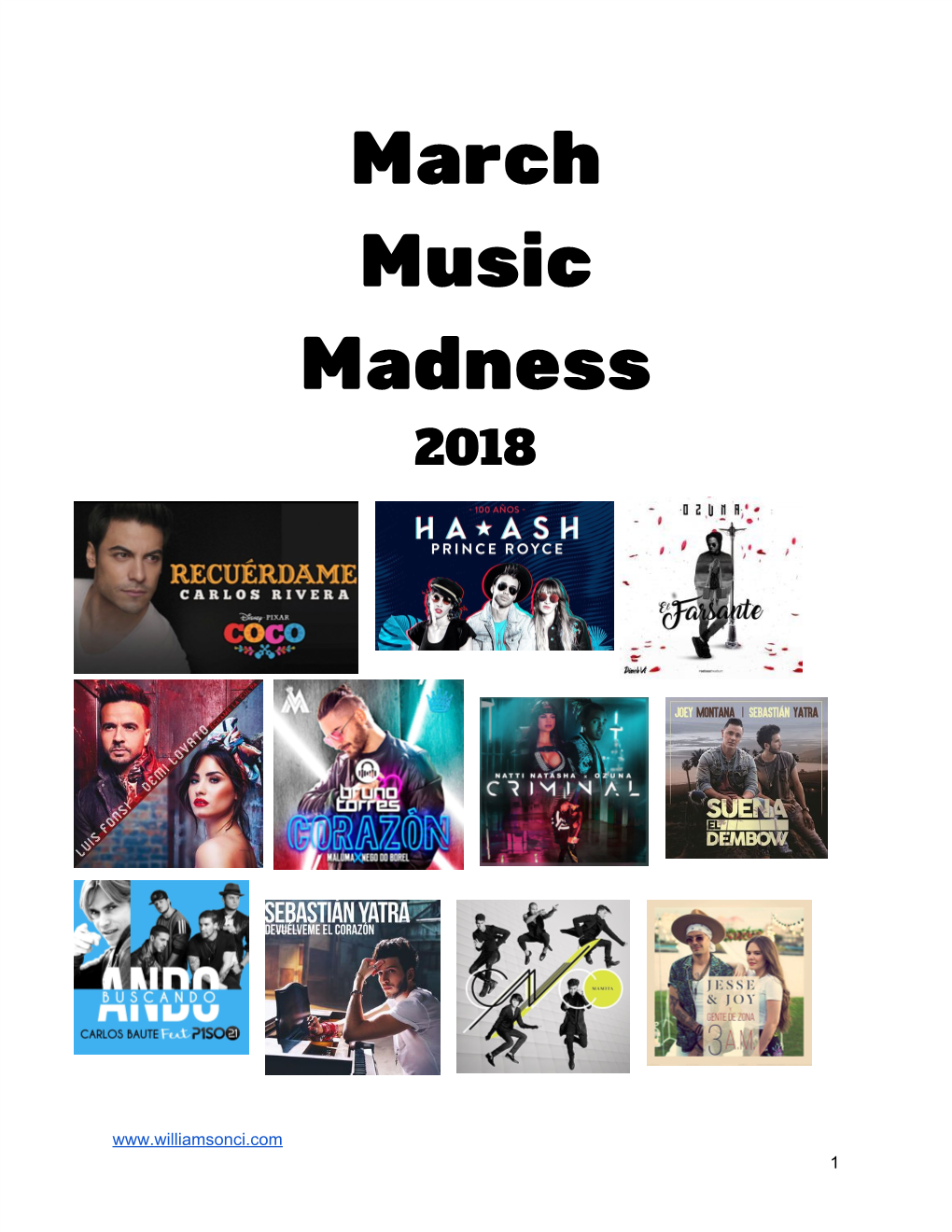 March Music Madness 2018