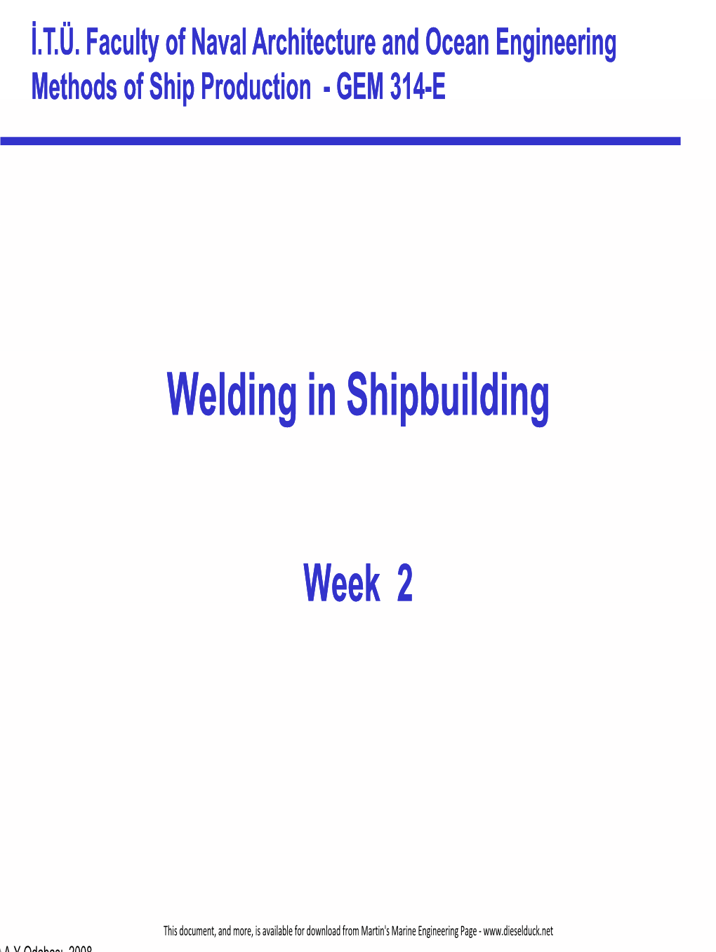 Welding in Shipbuilding