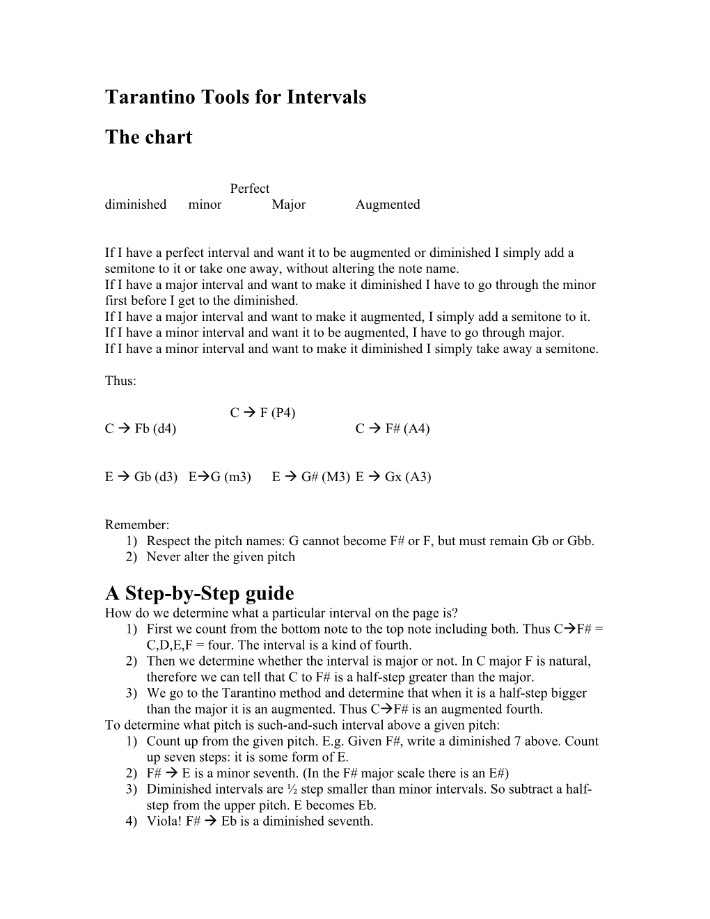 Tarantino Tools for Intervals