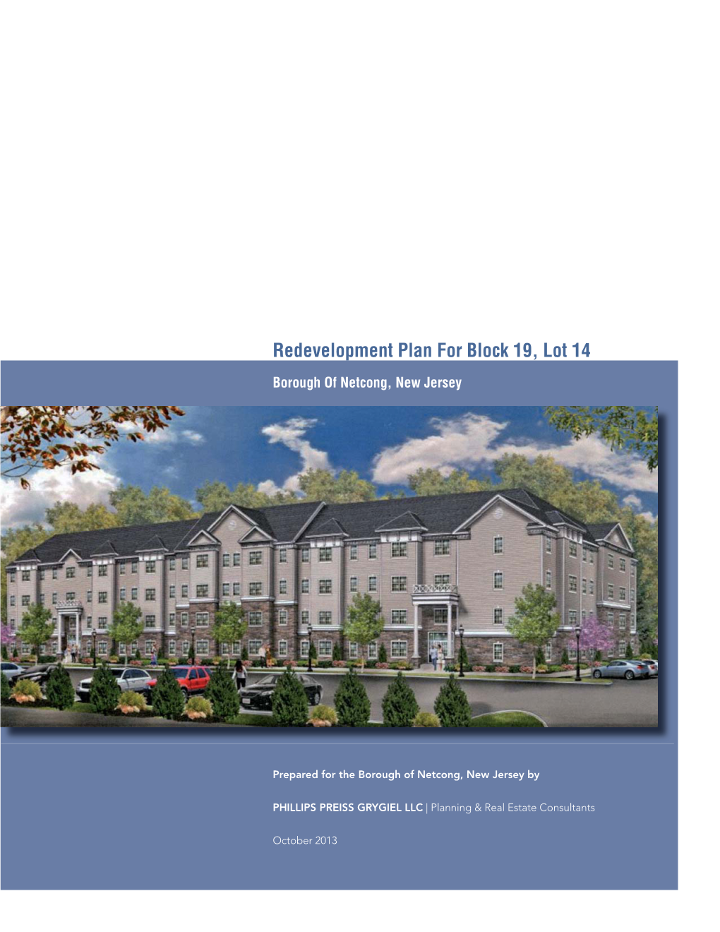 Redevelopment Plan for Block 19, Lot 14