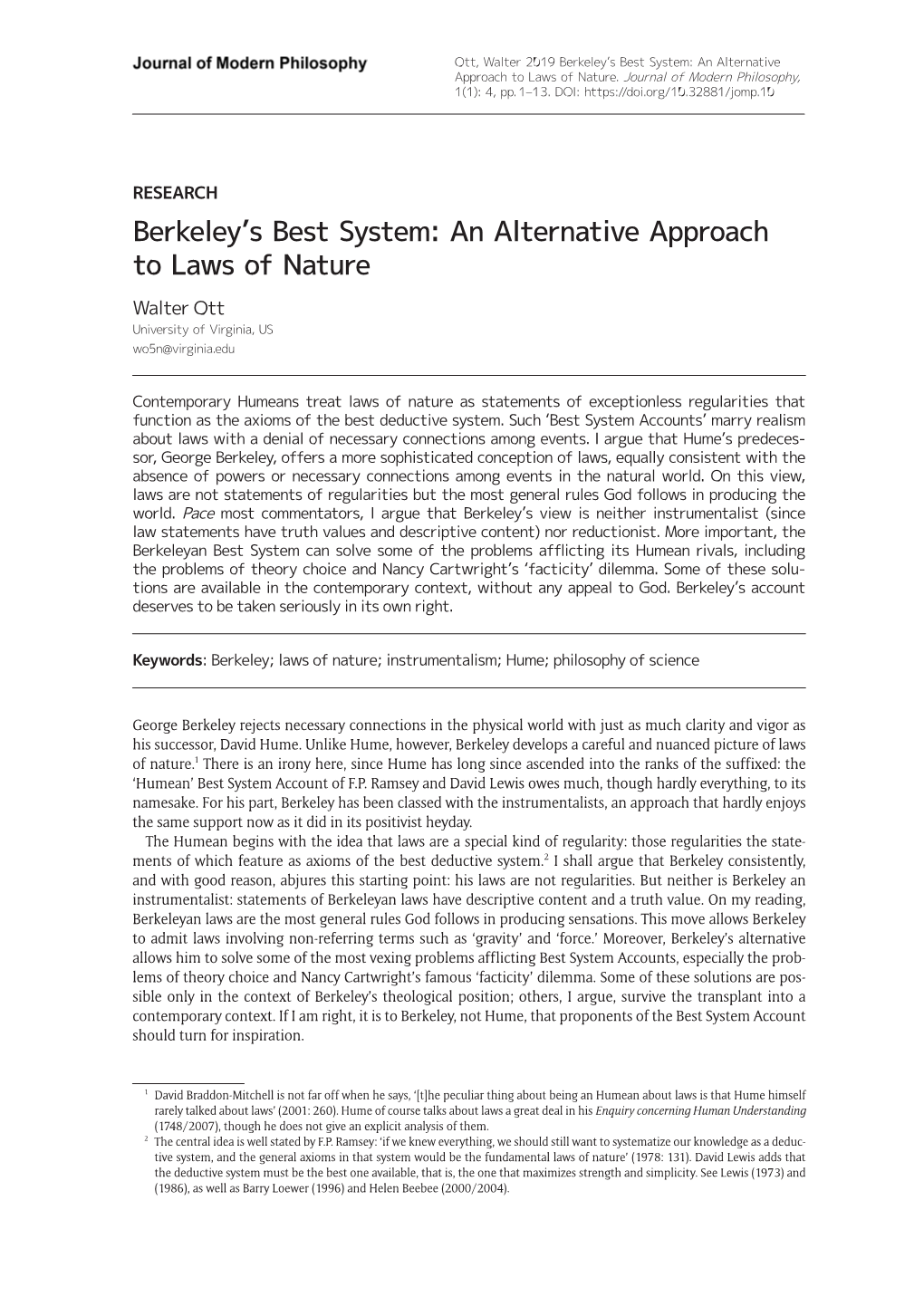 Berkeley's Best System