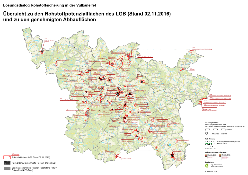 Stand 02.11.2016) Und Zu Den Genehmigten Abbauflächen