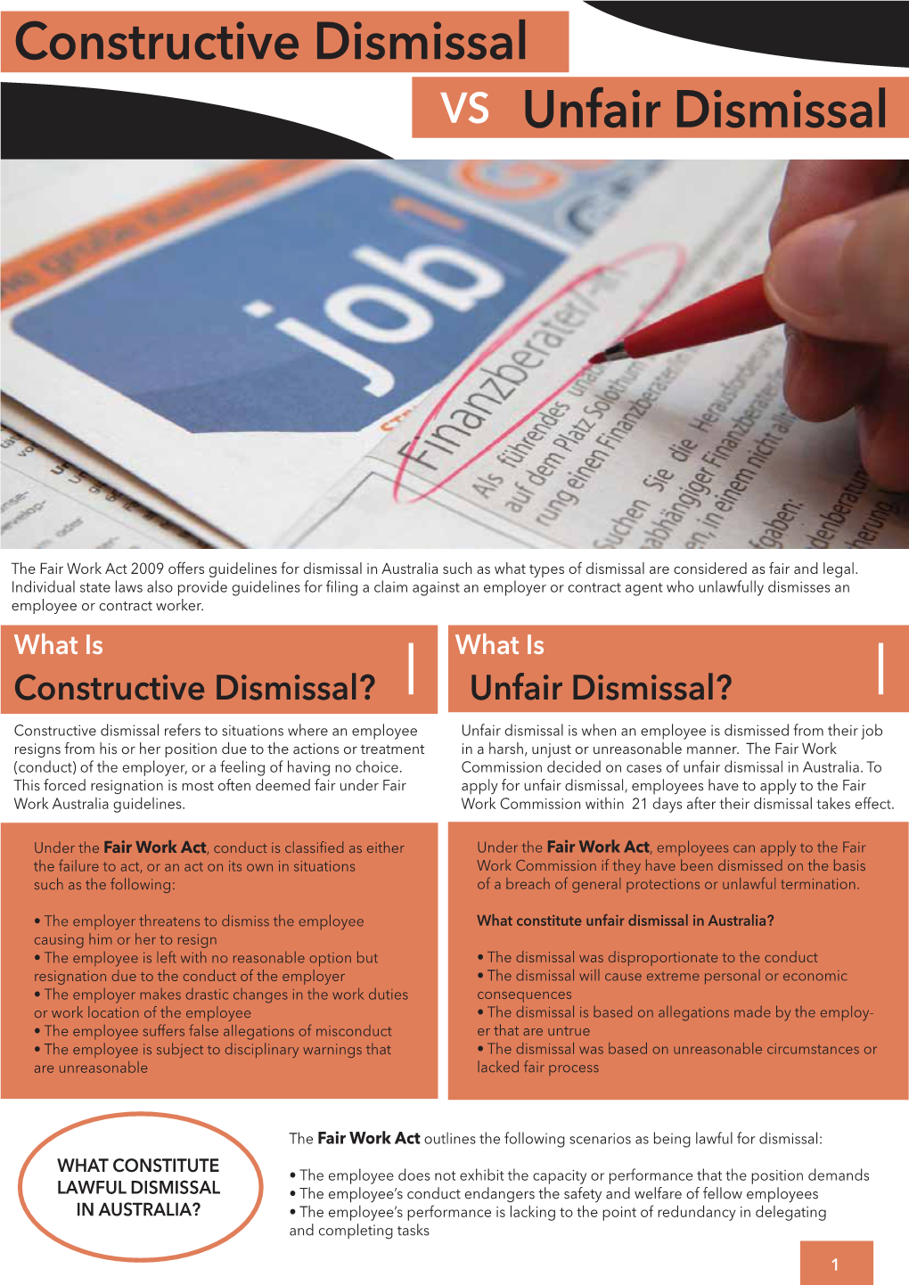 Constructive Dismissal VS Unfair Dismissal