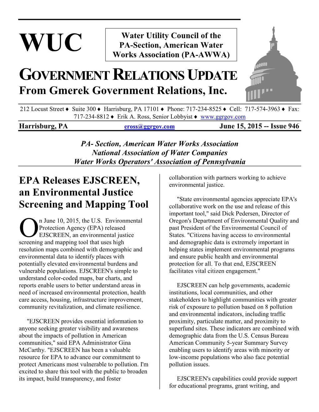 EPA Releases EJSCREEN, Environmental Justice